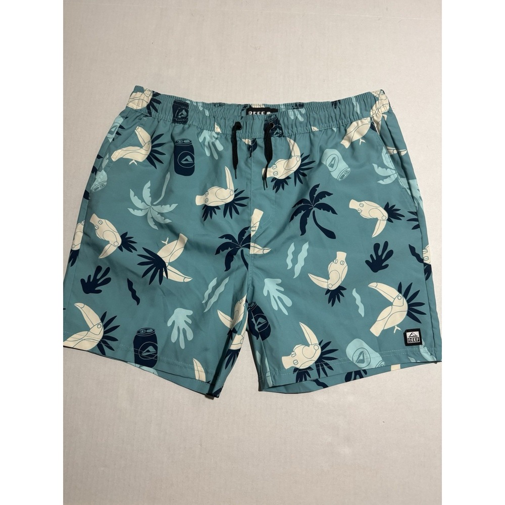 REEF Swim Trunks, Toucan Cola AOP, Men's Large #998
